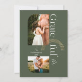 Grateful for you Modern Geometric Arch Two Photos Feestdagenkaart (Voorkant)