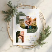 Grateful for you Modern Geometric Arch Two Photos Folie Feestdagenkaart