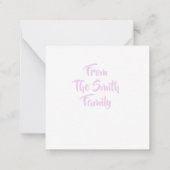 Grateful for you roze Quote Note Kaart Notitiekaartje (Achterkant)