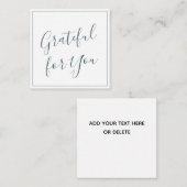 Grateful for You Script Blue Notitiekaartje (Voorkant / Achterkant)