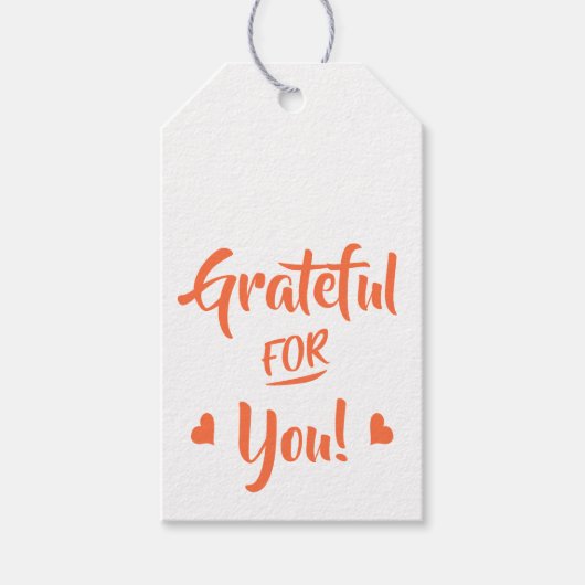 Grateful for You Thanksgiving Cadeaulabel (Voorkant)