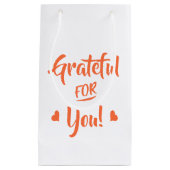 Grateful for You Thanksgiving Quote Klein Cadeauzakje (Voorkant)
