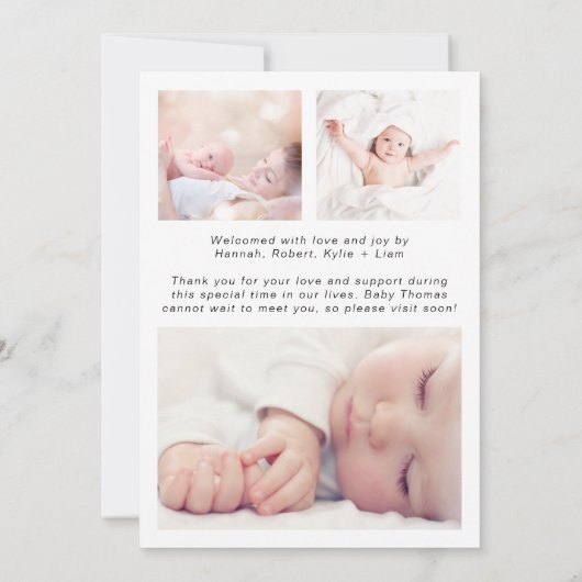 Grateful Foto's Birth Announance Aankondiging (Achterkant)