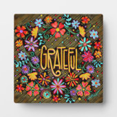 Grateful Fun Floral BoHo Inspirivity Ezel Fotoplaat (Voorkant)