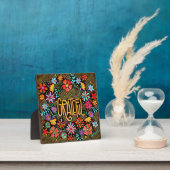 Grateful Fun Floral BoHo Inspirivity Ezel Fotoplaat (Insitu)