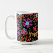 Grateful Fun Floral Whimsical Leuke Vriend Koffiemok (Links)