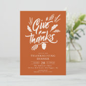 Grateful Gatherings Thanksgiving Diner Kaart (Staand voorkant)