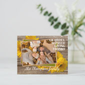 Grateful Gezegend Geven Bedankt Schattigee Vakanti Briefkaart (Staand voorkant)