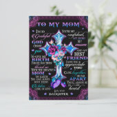 Grateful God verkoos je om me te bevallen. Bedankkaart (Staand voorkant)