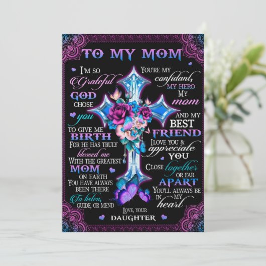 Grateful God verkoos je om me te bevallen. Feestdagenkaart (Staand voorkant)