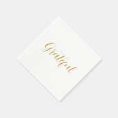 Grateful Gold Script minimalistische Thanksgiving Servet (Hoek)