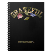 Grateful Golden Typography Roos & Butterfly