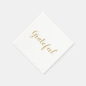 Grateful gouden script schattig Thanksgiving papie Servet (Hoek)