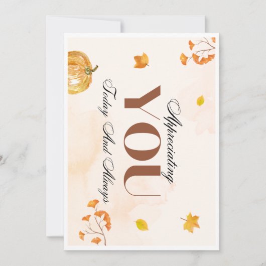 Grateful Grazing: een kalkoenmaat bedankpas Kaart (Voorkant)