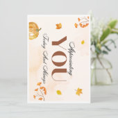 Grateful Grazing: een kalkoenmaat bedankpas Kaart (Staand voorkant)