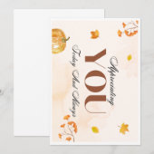 Grateful Grazing: een kalkoenmaat bedankpas Kaart (Voorkant / Achterkant)