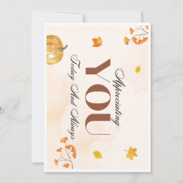 Grateful Grazing: een kalkoenmaat bedankpas Kaart