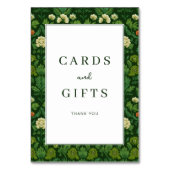 Grateful Green Floral Border Kaart (Achterkant)