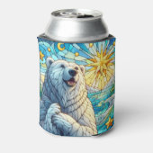 Grateful grillige Polar Beer Faux Glas in lood Blikjeskoeler (Blikje Achterkant)