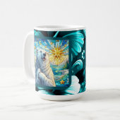 Grateful grillige Polar Beer Faux Glas in lood Koffiemok (Voorkant links)