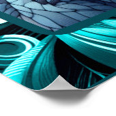 Grateful grillige Polar Beer Faux Glas in lood Poster (Hoek)