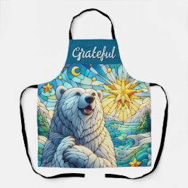 Grateful grillige Polar Beer Faux Glas in lood Schort