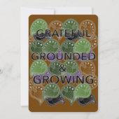 Grateful Grounded Growing – Modern Geo Art Card Feestdagenkaart (Voorkant)