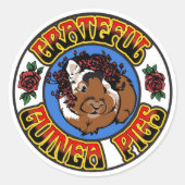 Grateful Guinea Pig Ronde Sticker (Voorkant)