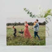 Grateful Hand-Lettered Folie Vakantie fotokaart Folie Feestdagenkaart (Staand Voorkant)