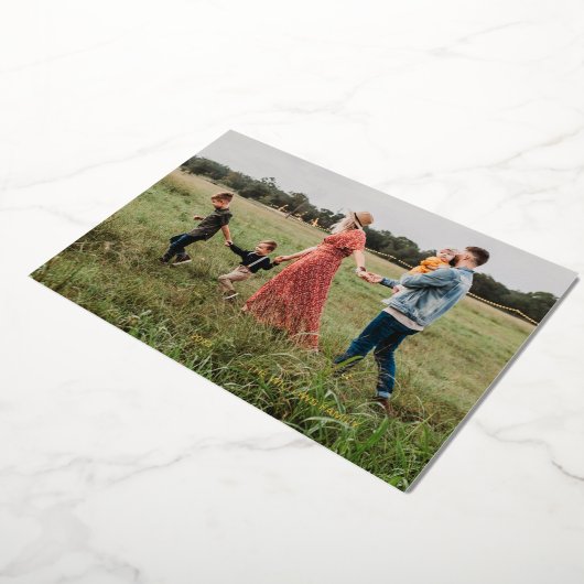 Grateful Hand-Lettered Folie Vakantie fotokaart Folie Feestdagenkaart (Gedraaid)