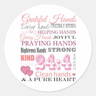 Grateful hands ronde sticker