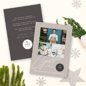 Grateful Handwrite Script 3 Foto Stijlvol Business Feestdagenkaart