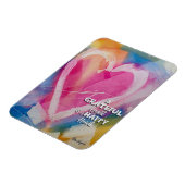 Grateful Happy Heart Magnet art door Pedie Wolfond Magneet (Linkerzijde)