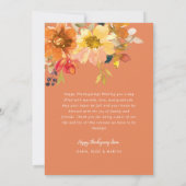 Grateful, happy thanksgiving photo greeting card bedankkaart (Achterkant)