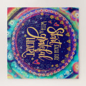 Grateful hart Inspirerend  plezier Trendy Legpuzzel (Horizontaal)