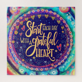 Grateful hart Inspirerend plezier Trendy Legpuzzel