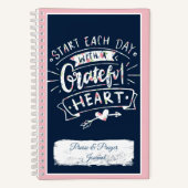 Grateful hartfloral pray & gebed journal notitieboek (Voorkant)