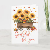 Grateful Harvest Cart Thanksgiving Card Kaart (Voorkant)