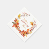 Grateful Heart Autumn verliest Thanksgiving Servet (Hoek)