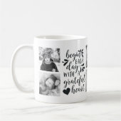 Grateful Heart Black and White Photo Mok (Links)