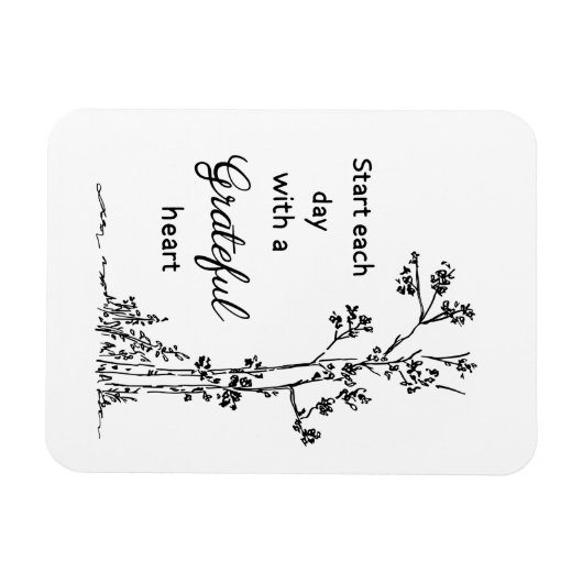 Grateful Heart Card Magneet (Horizontaal)