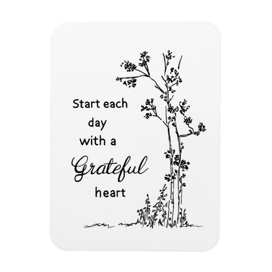Grateful Heart Card Magneet (Verticaal)