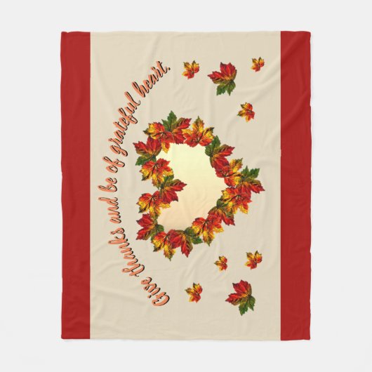 Grateful Heart Fleece Blanket Deken (Voorkant)