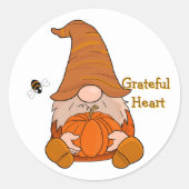 Grateful Heart Gnome Sticker (Voorkant)