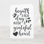 Grateful Heart | Grafiek met handschrift Kaart (Voorkant)