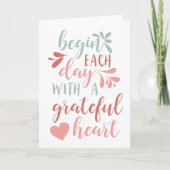 Grateful Heart | Grafiek met handschrift Kaart (Voorkant)