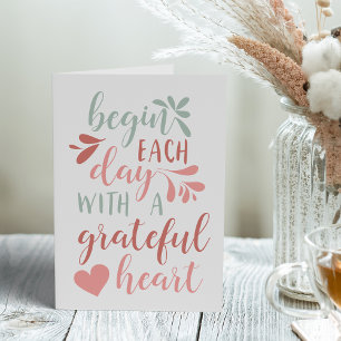 Grateful Heart   Grafiek met handschrift Kaart