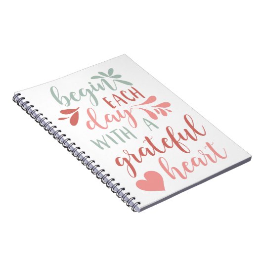 Grateful Heart | Grafiek met handschrift Notitieboek (Rechterzijde)