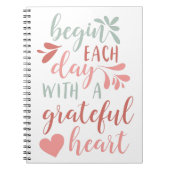 Grateful Heart | Grafiek met handschrift Notitieboek (Voorkant)
