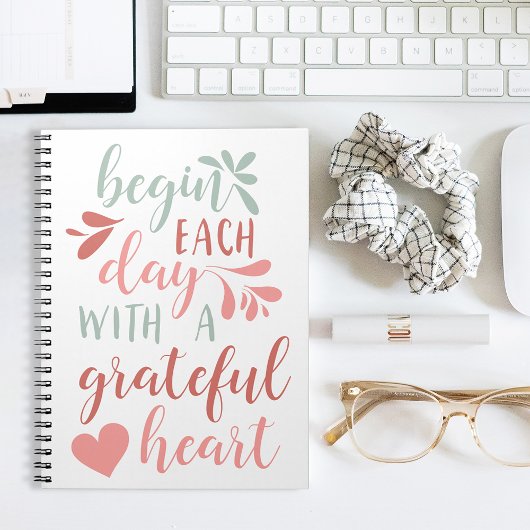 Grateful Heart | Grafiek met handschrift Notitieboek
